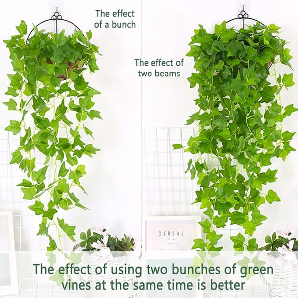 2 Artificial Ivy Plants Balcony Wedding Wall Home Garden Decoration