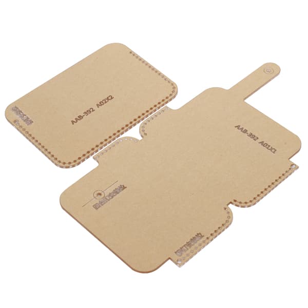 2 pcs. Clear Acrylic Template Card Package Transparent Handmade Craft DIY Leather Tool AAB-392