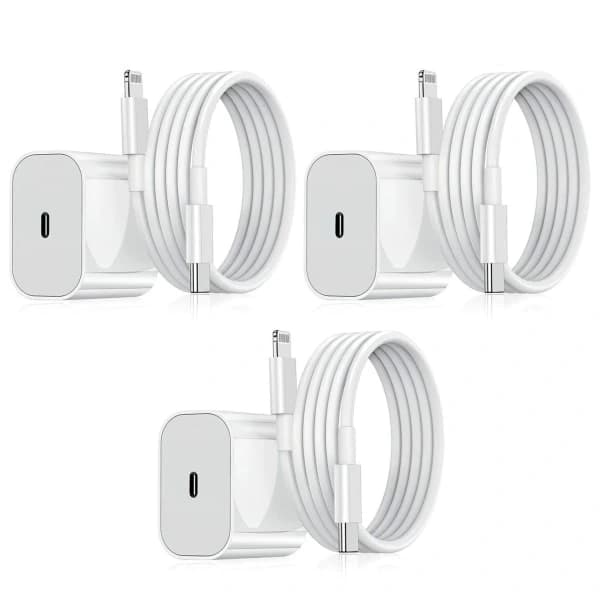 4-pak - iPhone-oplader - Hurtigoplader - Adapter + 2M Kabel 20W Lightning Hvid 4-pak iPhone (NT) 4-pak Lightning 4-pak 4-pak Lightning 4-pack Lightning