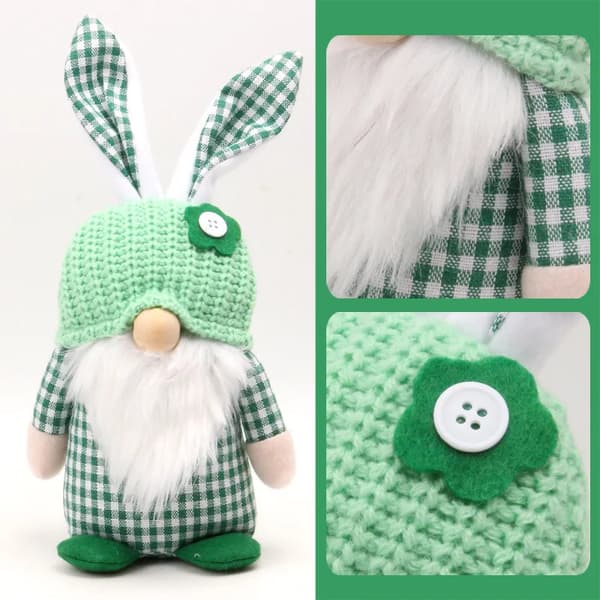Easter Gnomes Decorations, 2 Pcs Plush Easter Bunny Handmade Swedish T