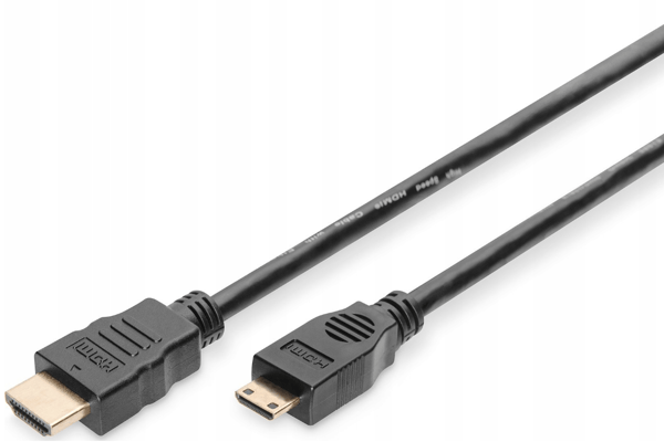 Mini HDMI Highspeed 1.3 GULD tilslutningskabel HDMI A/HDMI C, M/M 2m