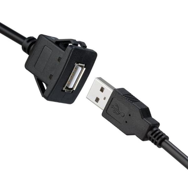 2-pak firkantet USB 3.0-panel med én port, Flush Mount Extension DXGHC