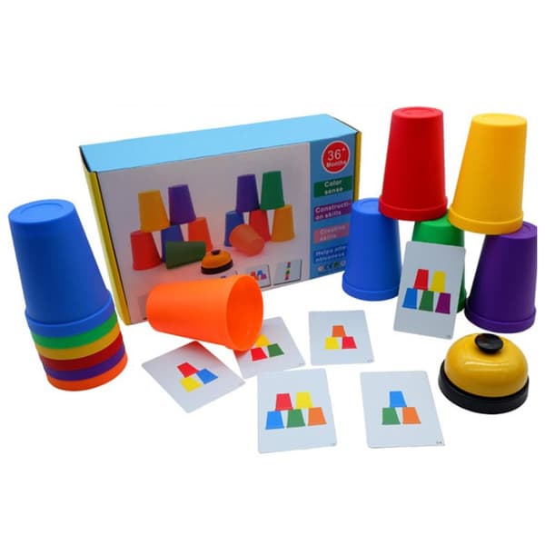 Kids Stacking Cups Fast Stacking Cups Sport Speed Training Game Classic Interactive Challenge Competition Party Toy