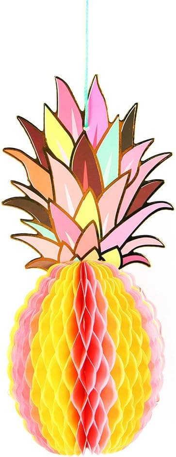 Pineapple Party Decorations Honeycomb Centerpieces Table and