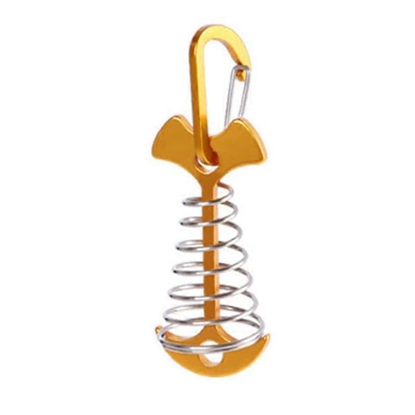 Fishbone Deck Anchors Peg with Spring Buckle Deck Board Tent Pegs { DB} Gold Gold