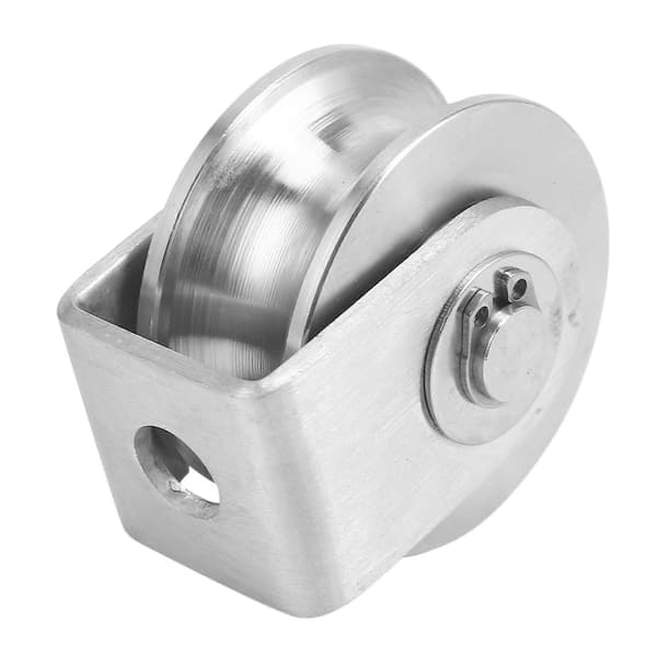 3x 2 Inch Roller Wheels Bearings U-Groove Pulley Removable Heavy Duty Track Wheels