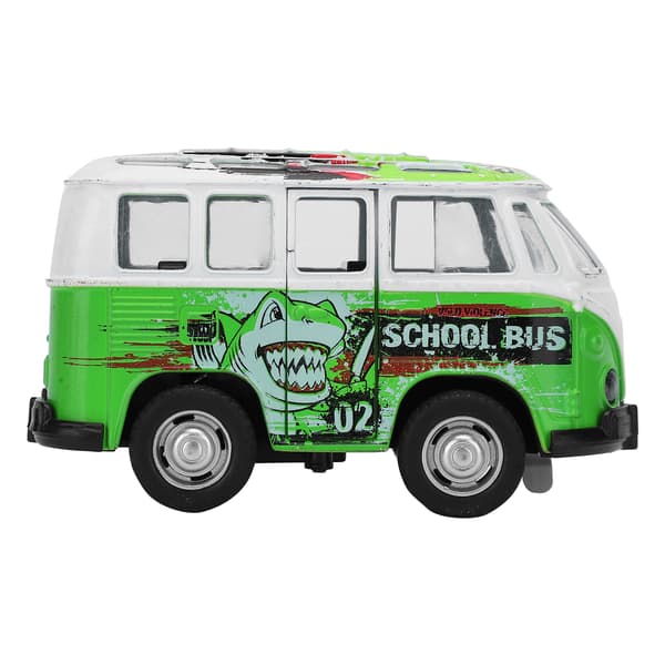 1:36 Bus Mini Simulering Bil Bus Model Legering Lyd Lys Børn Træk-tilbage Bil Legetøj Gave Grøn