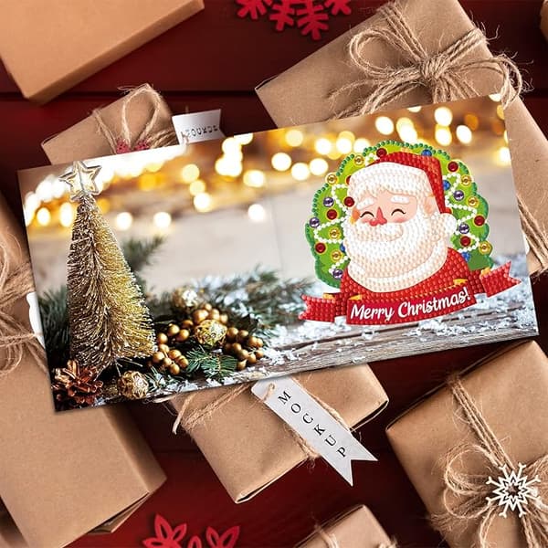 12-pack 5D DIY Diamantmålning Jul Thanksgiving Hälsningskort