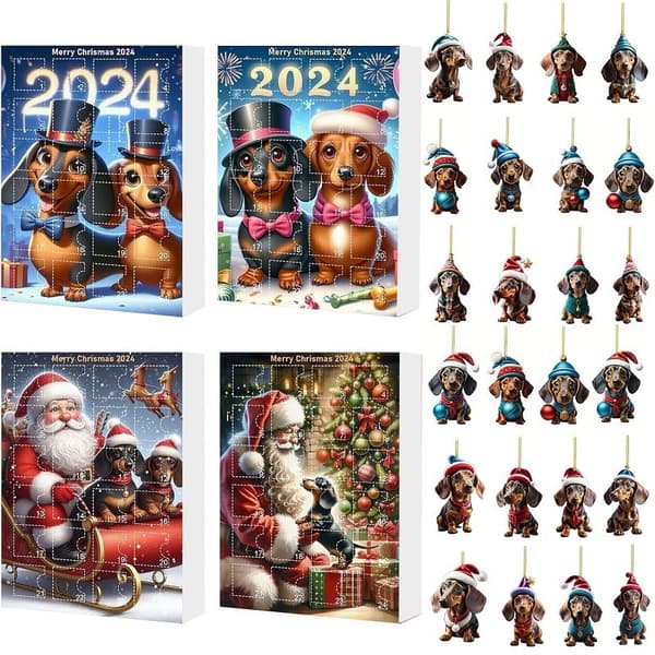 Ny 2024 Dachshund Julekalender Hund Blind Box D Dog Blind Box D