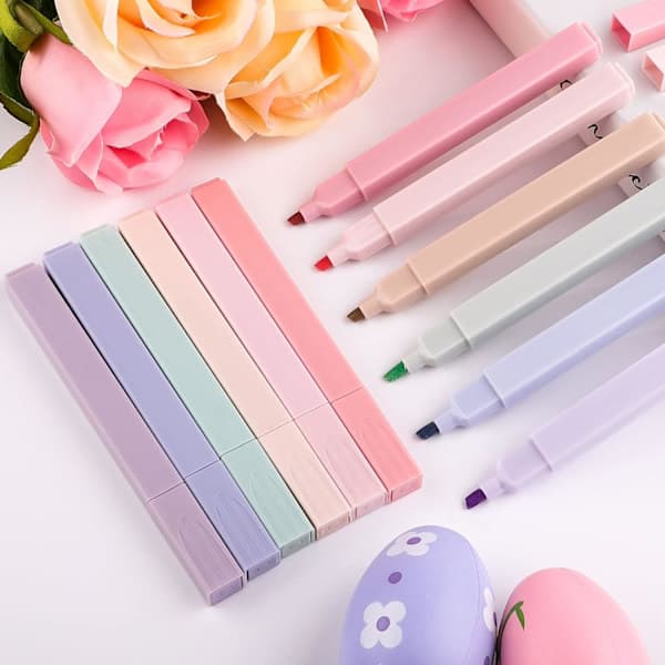 Pastel Highlighters, 12 Morandi farve highlighterpenne, bløde mejselspids bibeltekstmarkerpenne, notesbøger, skoleartikler
