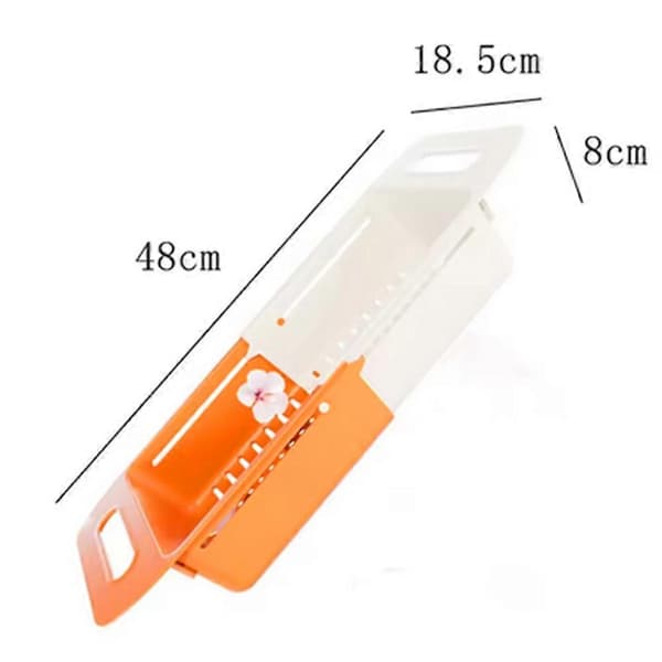 Telescopic Kitchen Sink Vegetables Fruits Drain Basket A
