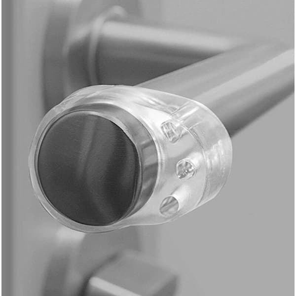 Door Handle Protector - Set of 4 Transparent Door Handle Protectors and Window Handle Wall Protectors to Protect Against Marks