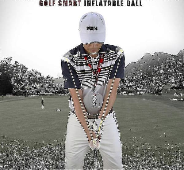 Inflatable Golf Smart Ball Trainer Portable Swing Arm Corrector Red Red