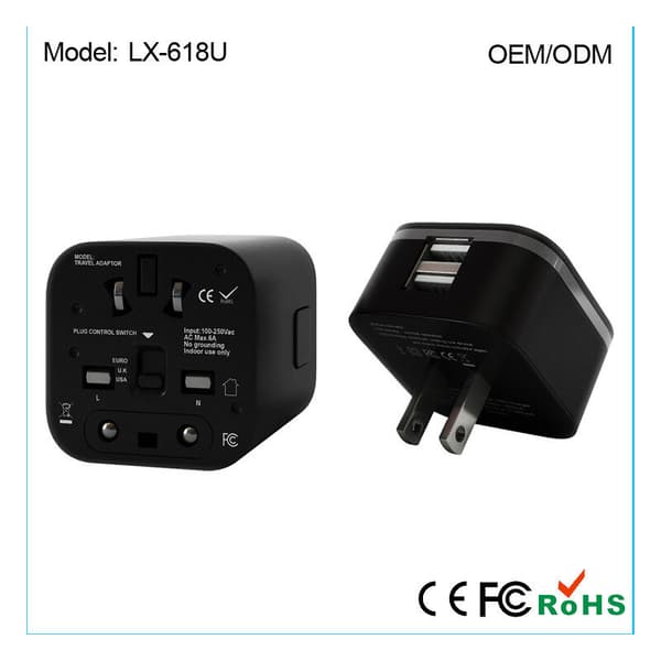 5V 3.2A Strømadapter for MP3/Digitalkamera/Mobiltelefon/GPS/Høyttaler Hvit