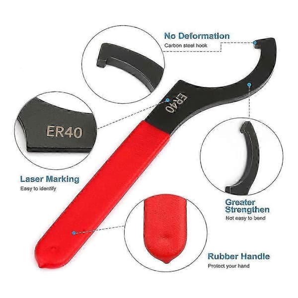 Coilover Wrench, 4 Pcs Non-Slip Wrench Sets, Professional Universal Wrench Tool with Rubber Handle