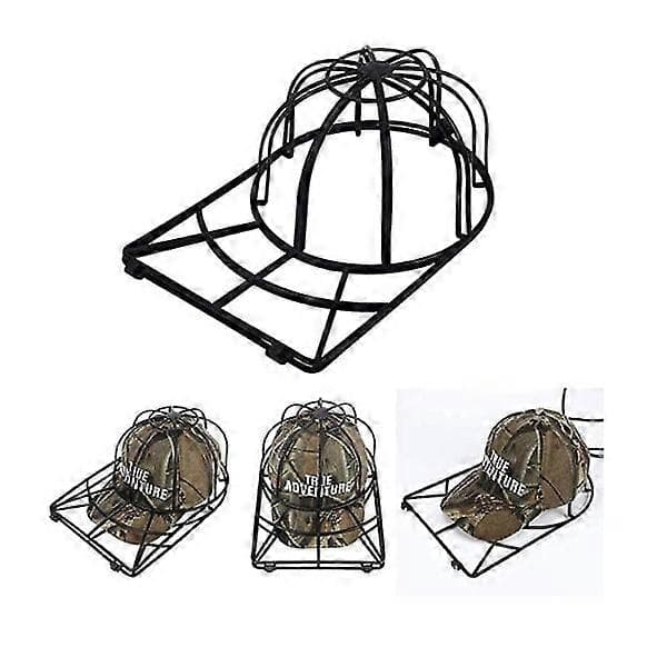 Hattehylde til baseballkasketter, 3 stk. vaskemaskinehatteholder til opvaskemaskine sort Black