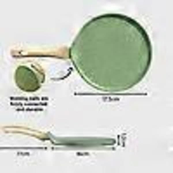Non-stick pannekakepanne, flat crêpepanne med granittbelegg