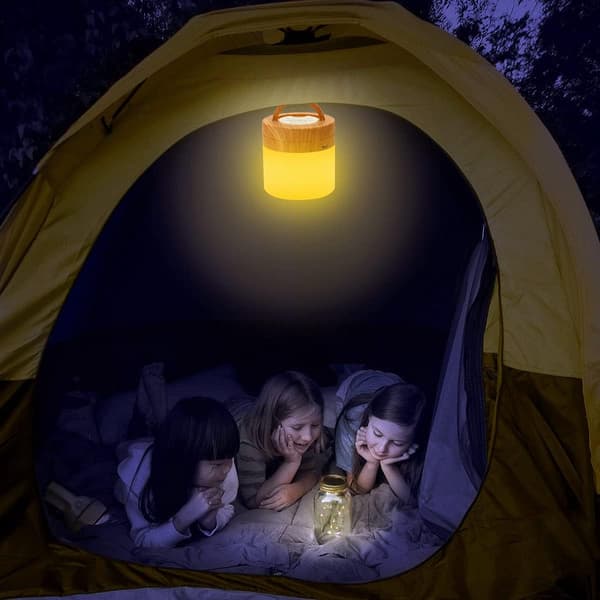 Dæmpbar LED-sengelampe med touchfunktion, natlampe med timer, RGB-farve