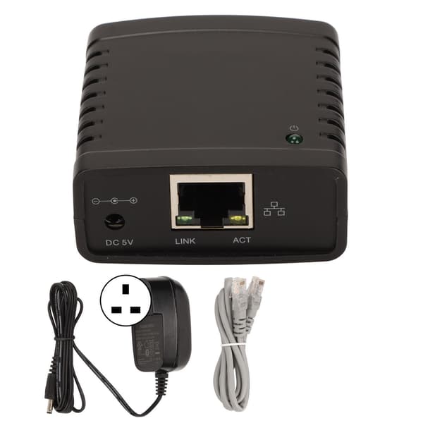 USB Print Server TCP IP LPR Print Server 10Mbps 100Mbps Standard RJ45 LAN Port USB Wireless Extender Splitter 100-240V UK Plug