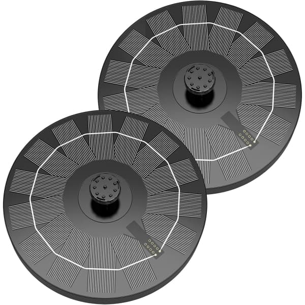 Solcellsdriven fontän 2,5W med solpanel, solcellsdriven dammpump med 6 fontänmunstycken, flytande solcellsdriven fontänpump för trädgård 2,5W-2PCS 2.5W-2PCS