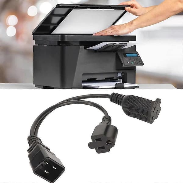 IEC320 C14 til Nema 5-15R+ 5-20R Strømkabel 1 ind 2 Ud Y-splitter Adapter Linje_tfrf