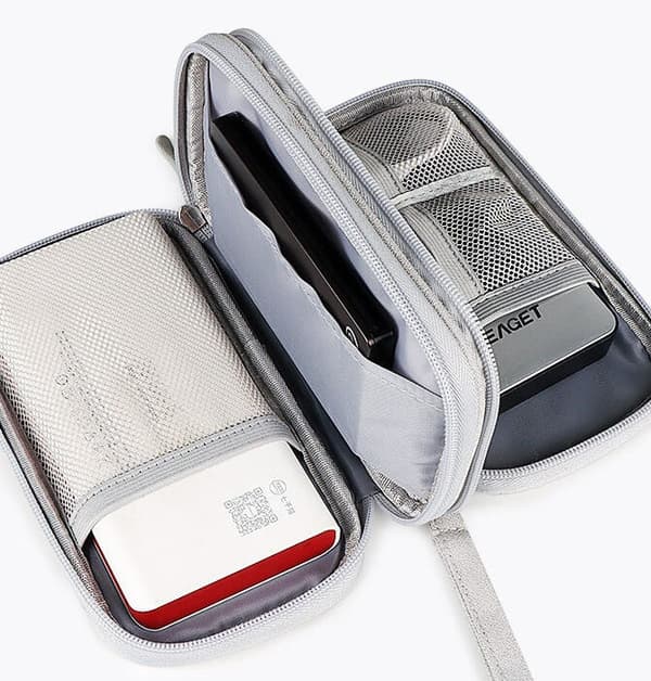 Opbevaringstaske til digitalt tilbehør, powerbank, mobil strøm