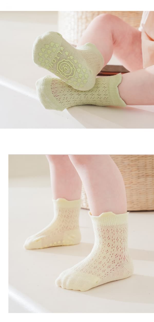 #ABS Strømper 6-pak Baby Småbørn ABS Skridsikre Strømper Bomuld#