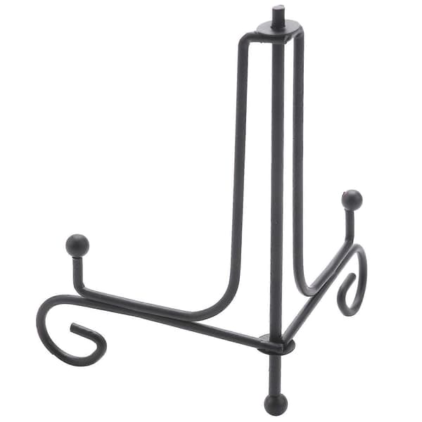 (4-pack) Iron Display Stand, Black Iron Easel Plate Display Photo Holder Stand, Displays Picture Frame