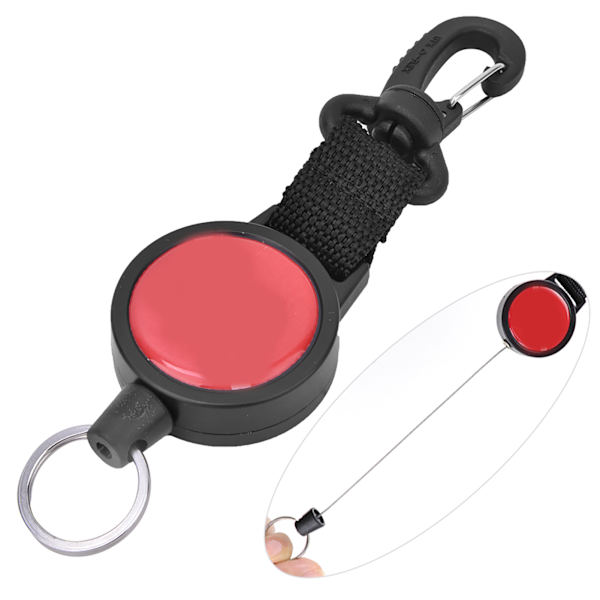 1pc Stainless Steel Diving Hook, Stretchable, Quick Release, Diving Accessory, Nylon Hanging Buckle
