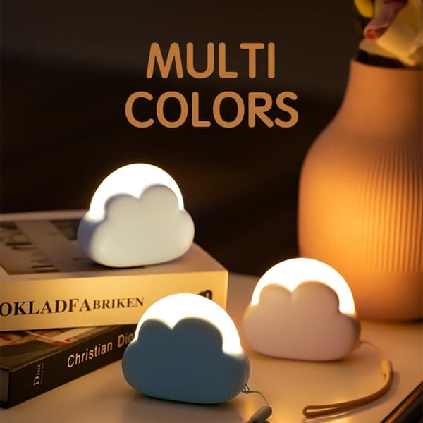 LED Night Light, One Button Only, Portable Night Light with Wrist Strap, Rechargeable Night Light for Kids with USB Cable for Bedside Table, 3-pack