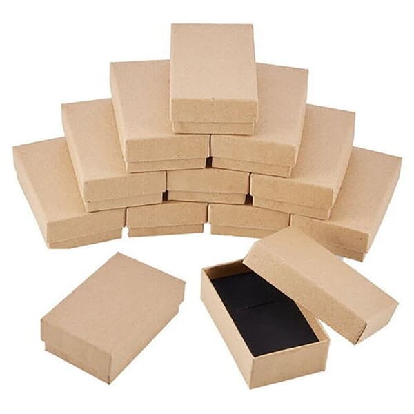 24 st Kraftpapperspresentask Liten Handgjord Kraftpappersask Kartongförpackning Presentask Bröllopsdekorationer