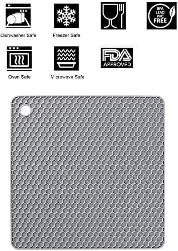 Silikonunderlägg, 4-pack Halksäkra Värmebeständiga 250°C Multifunktionella