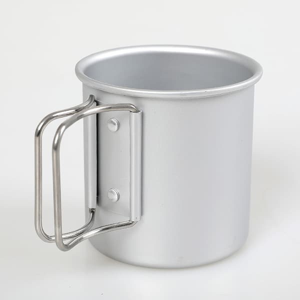 Fällbar liten tekopp för utomhuscamping, bärbar ultralätt aluminium