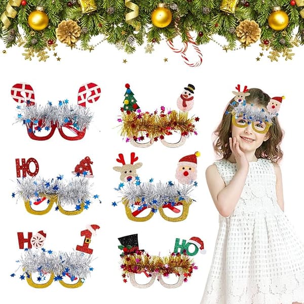 Stykker juleglasstativ, festglasstativ julefestglas, julefestgaver til voksne med glasstativ til børnefester