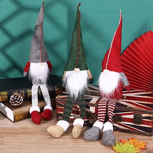 3 stk. juleplysfigurer, svenske plys-nisser julepynt