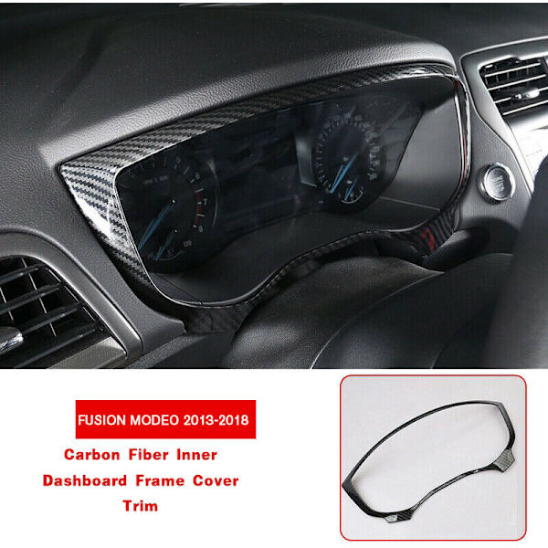 Fiber Dashboard Frame Trim Panel Cover for Mondeo 2013-2018 (Left-Hand Drive)