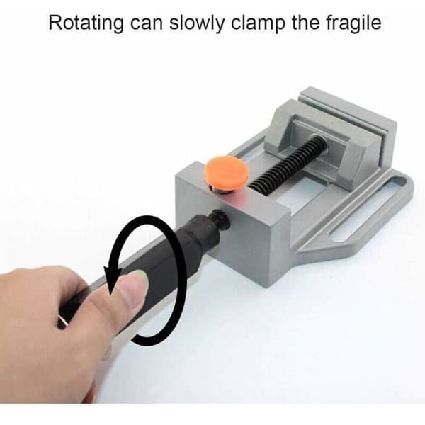 Aluminium Alloy Drill Press Vise for Jewelry Making, Compatible with Bench Clamping Tools