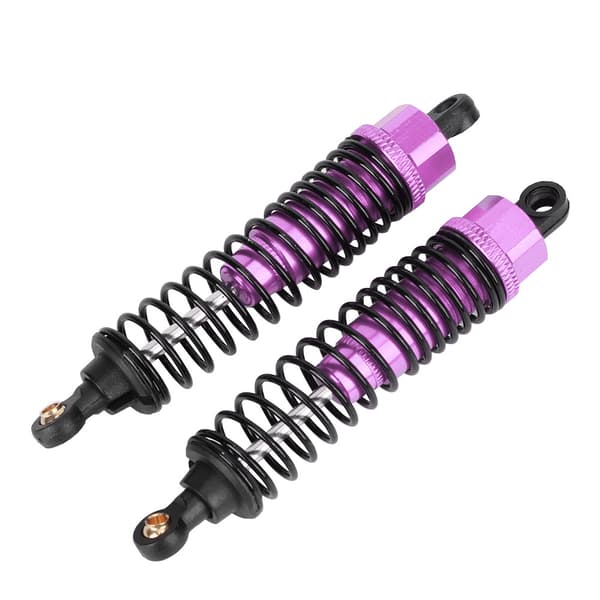 2 stk 1/10 Metal Støddæmper Tilbehør Passer til HSP RC Bilmodel Lilla 85MM