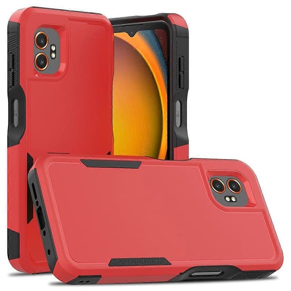 For Samsung Galaxy XCover7 Pro Case 2 in 1 PC+TPU Shockproof Phone Case - Red Multicolor Red Multicolor Red