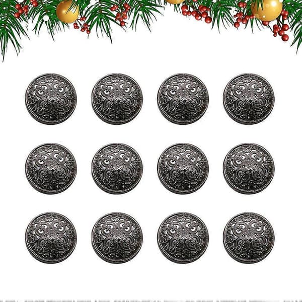 30 st 25 mm Stylish Metal Buckle Cutout Button Craft Tool Down Button DIY Sewing Buttons for Decor Use (Black)