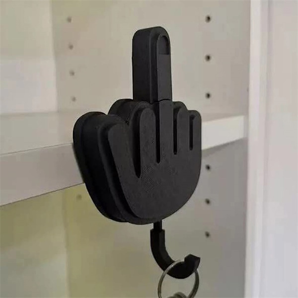 3-pack Funny Creative Middle Finger Desk Hooks Storage Key Hook