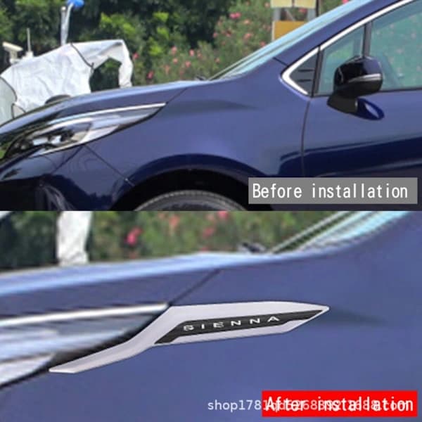 For Sienna 2021 Chrome Headlight Eyebrow Cover Trim Decoration Sticker