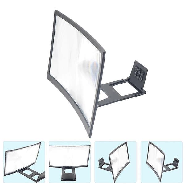 1 pc 12 inch 3D Phone Screen Magnifier Curved Screen Magnifier Screen Amplifier (Black)