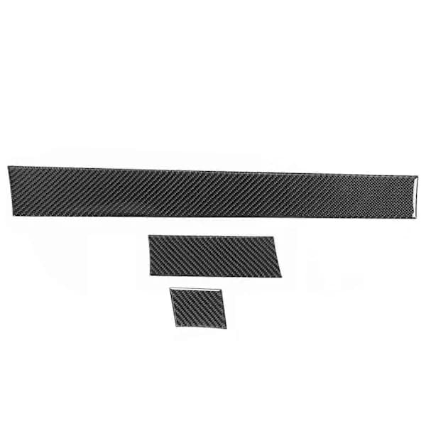 3 st Kolfiber Instrumentpanel Panel Trim Skydd Dekoration Passar 5-serie E60 E61 2004–2010