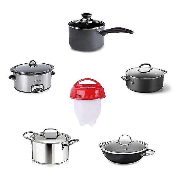 Munankeitinsetti, 6 silikonimunankeitintä, ei kuorta, tarttumaton silikonimunankeitin, munankeitin, BPA-vapaa, tarttumaton munapocher