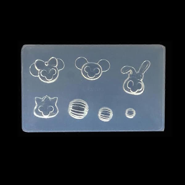 Wings for Cat Face Square Diamond Shape Silicone Rabbit Pendant Beads Molds DIY