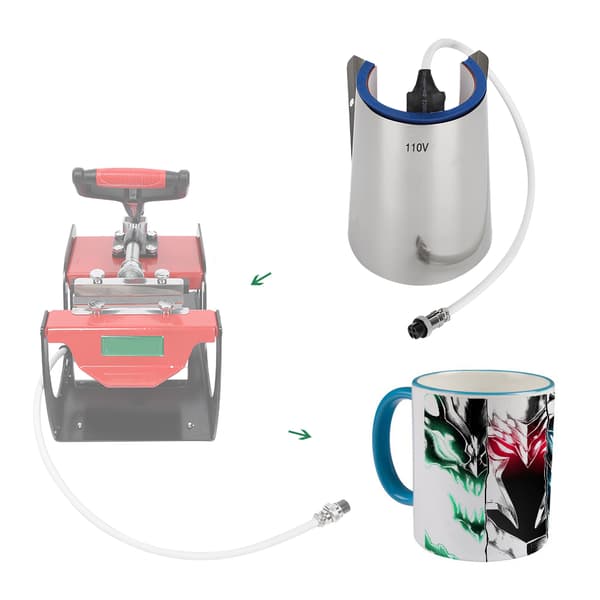 Mug Press Soft Adjustable Thickness Durable Heat Press Machine Accessory 110V 17oz