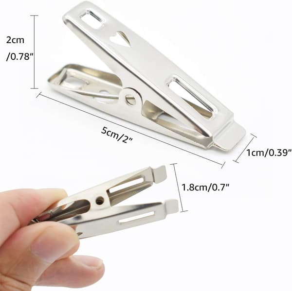 60 stk rustfrit stål tøjpinde