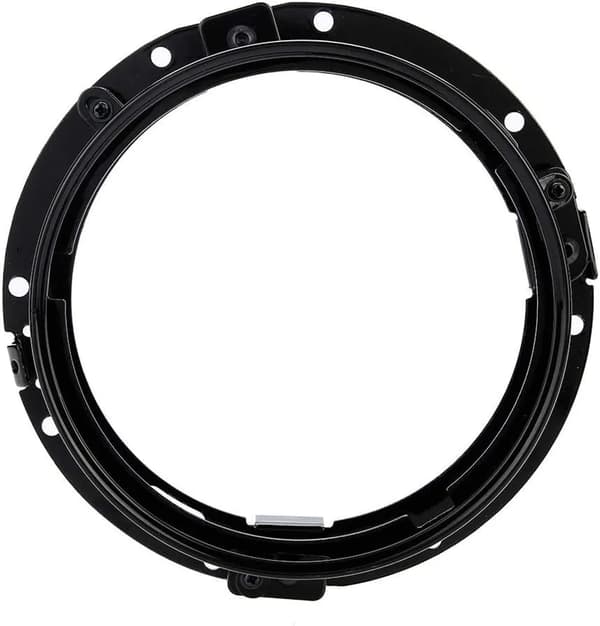 7'' Rund Forlygte Monteringsbeslag Ring Aluminiumlegering Sort Sølv (Sort)
