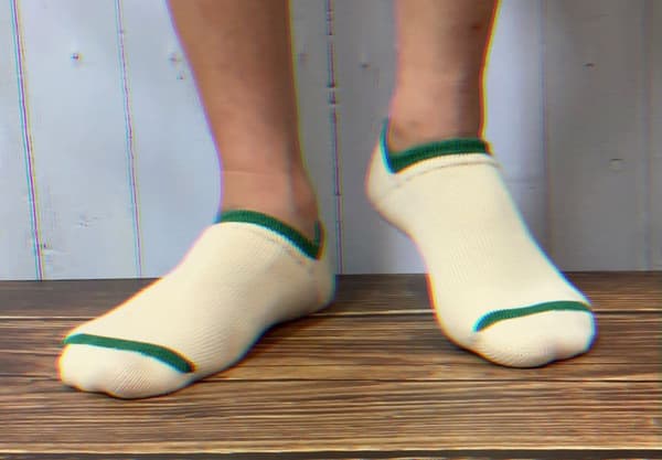 3 par retro tjocka linje stickade strumpor ren bomull så
